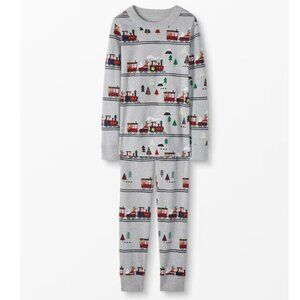 HANNA ANDERSSON Train Long John Pajama Set - 140 OR 10 (PRE-OWNED)